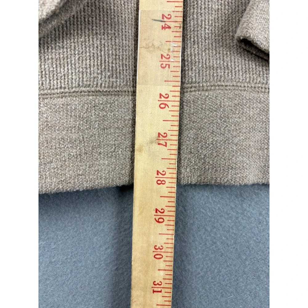 Banana Republic Mens Tan Heather Quarter Zip Soft Pullover Sweater Large Logo